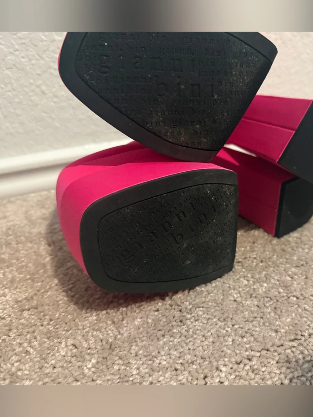 Gianni Bini Hot Pink Platform Mary Jane Heels
